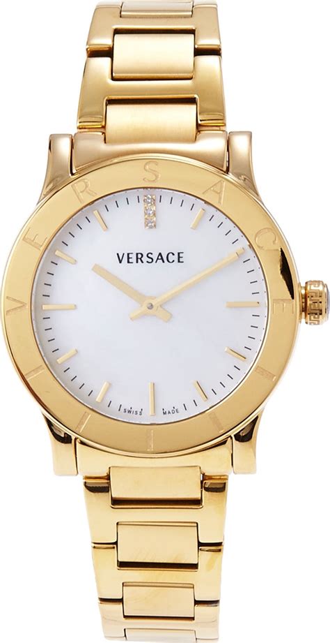 versace women's diamond watch 33m|Versace chronograph watch.